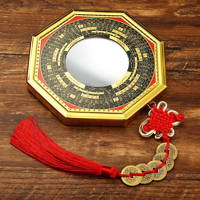 Tai Chi Klatsch Konvexspiegel und Konkavspiegel, Feng Shui Dekoration, Heimfiguren, Miniatur Harz Ornamente, Zimmer