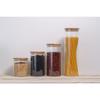 Lot de 4 Bocaux Pots de Rangement Alimentaire Conservation en Verre Borosilicate avec Couvercle Hermétique