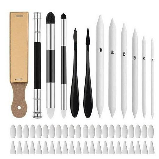 Art Sketching Blending Stumps Set: 9-Piece Kit for Drawing, Blending & Smudging
