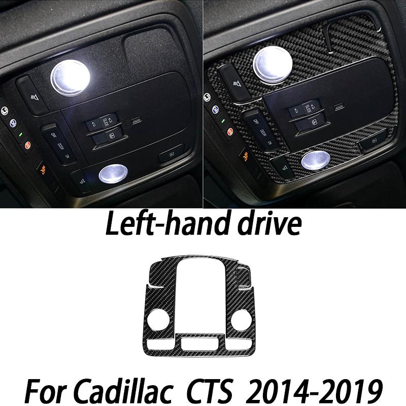 Carbon Fiber Car Interior Accessories Center Console Panel Door Handle Gear Shift Decorative Stickers For Cadillac CTS 2014-