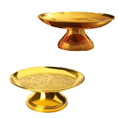 Fruit Dish Platters Menorah Tray Buddhist Plate Worship Offering Tray Buddhist Storage Bowl Meditations Temple Decors