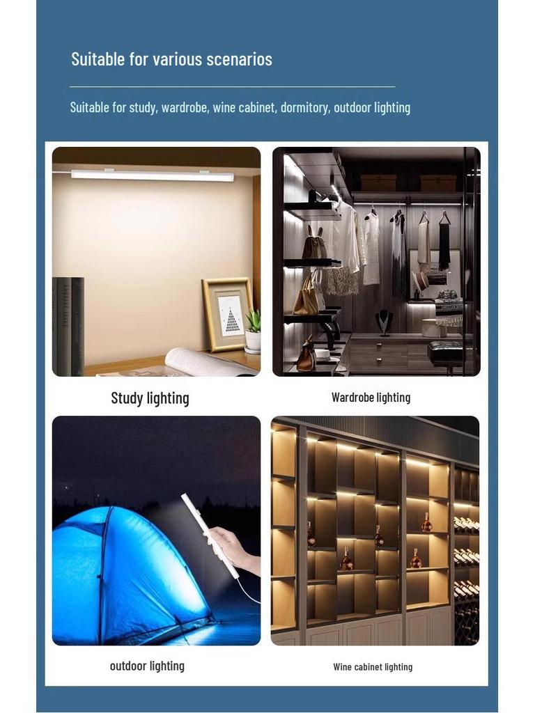 LED Desk and Bedside Lamp with Magnetic Eye Protection and Charging Port
