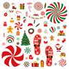 Christmas wind candy party wall decoration wall sticker self-adhesive floor sticker festive atmosphere gingerbread man window sticker