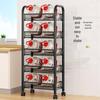 Multi-Layer Mobile Storage Rack for Kitchen, Bedroom, and Bathroom