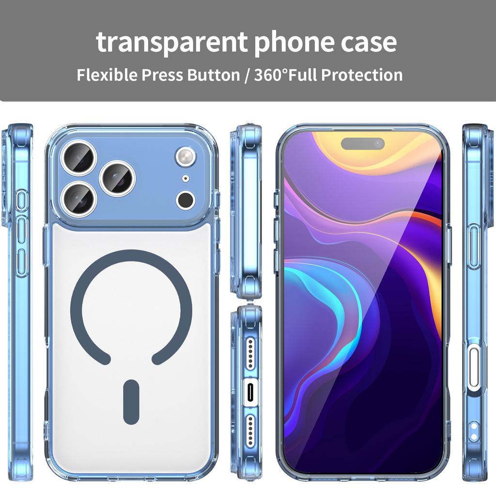 For Magnetic Wireless Charging Phone Case For For Iphone 17 Pro Max Air For Iphone17Pro Max 5G Shockproof Clear Back Cover Coque