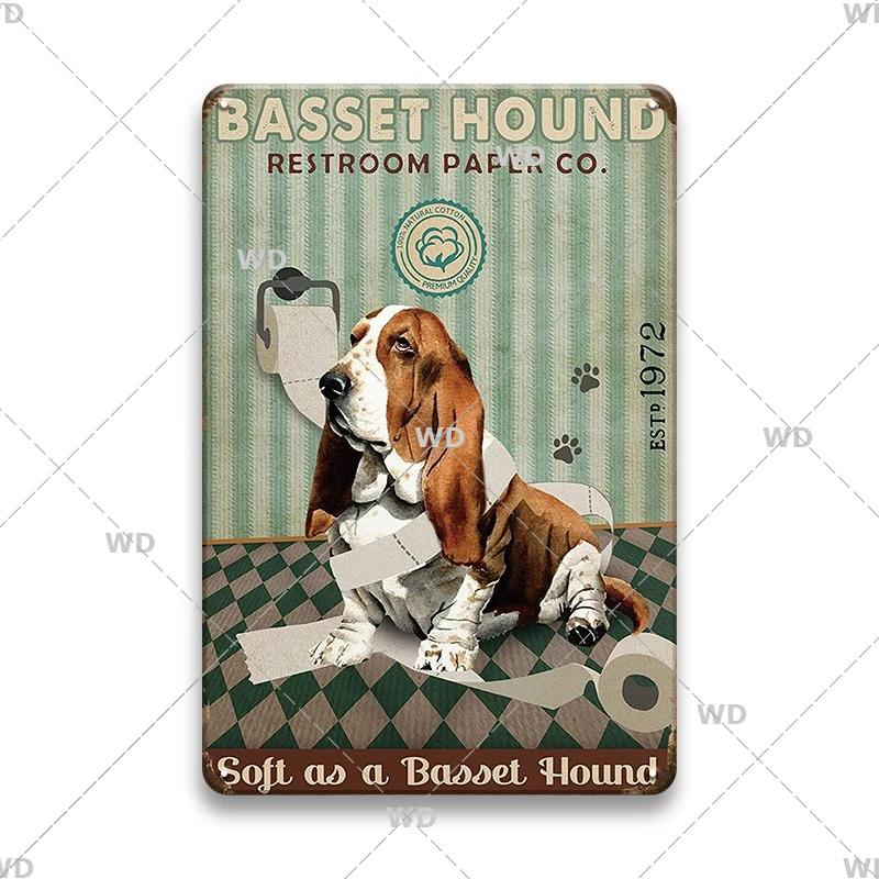 Blechschilder im Vintage-Stil mit Hunden, dekoratives Schild, Retro-Metallplatte für Zuhause, Wohnzimmer, Männerhöhle, Café, Bauernhof, Retro-Poster, Wandkunst-Dekor