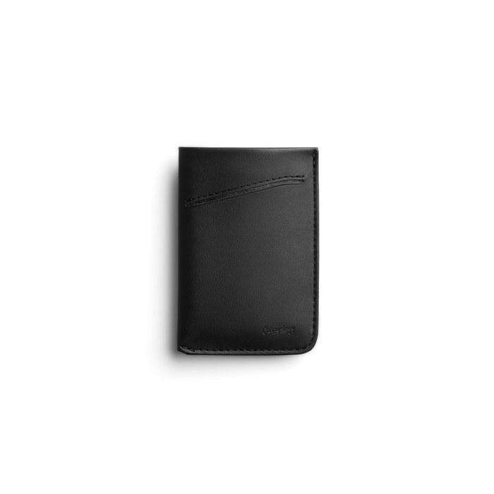 [Bellroy] Card Sleeve Premium Leather Card Case Minimal Wallet Holds 2-8 Cards & Folded Bills - BlackAsh 105mm x 70mm x 7mm