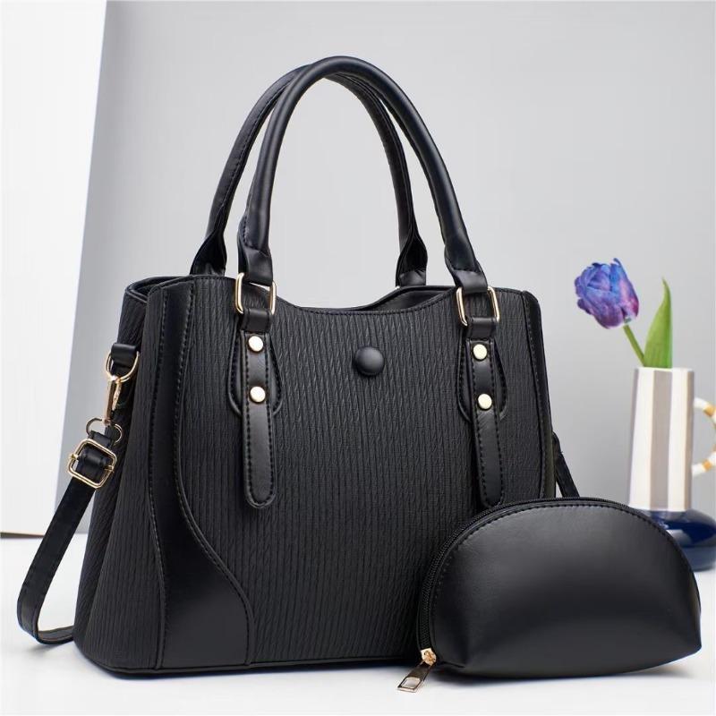 New Fashion Women's Handbag 2 Piece Set Handbag Large Capacity Multifunctional Shoulder Crossbody Bag Trendy Style Tote Bag