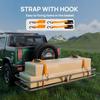 54''X 19''X5.5'' Hitch Mount Cargo Carrier Basket with Stabilizer and Straps 500 LBS Capacity Rear Luggage Rack Basket Fits Sed