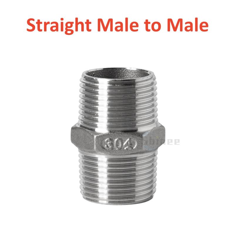 1/8” 1/4" 3/8" 1/2" 3/4" 1" 2" 4" BSP 304 Stainless Steel Equal Male Female Thread fitting Reducer British Water Pipe Connector