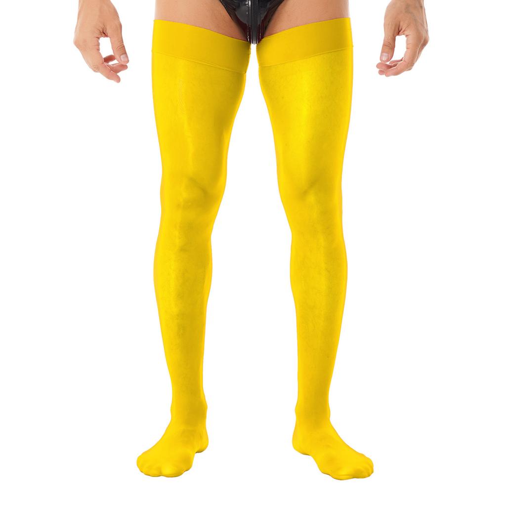 Herre Nylon Over Kne Sokker Lår Høy Strømper Sport Lange Sokker