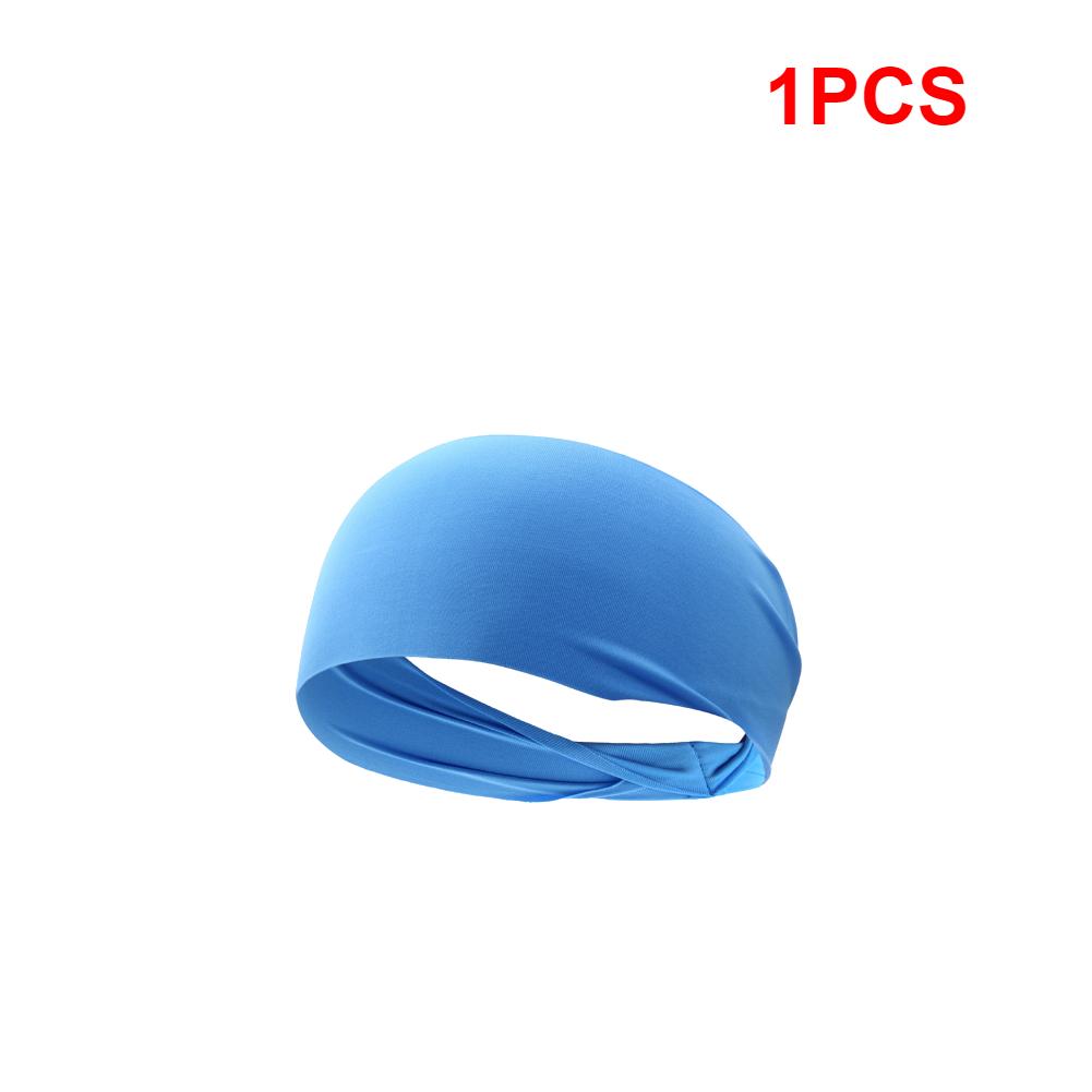 Men Women Sports Headband Sweatband Stretch Elastic Gym Fitness Running Yoga Headwrap Breathable Quick-dry Absorbent Hair Bands