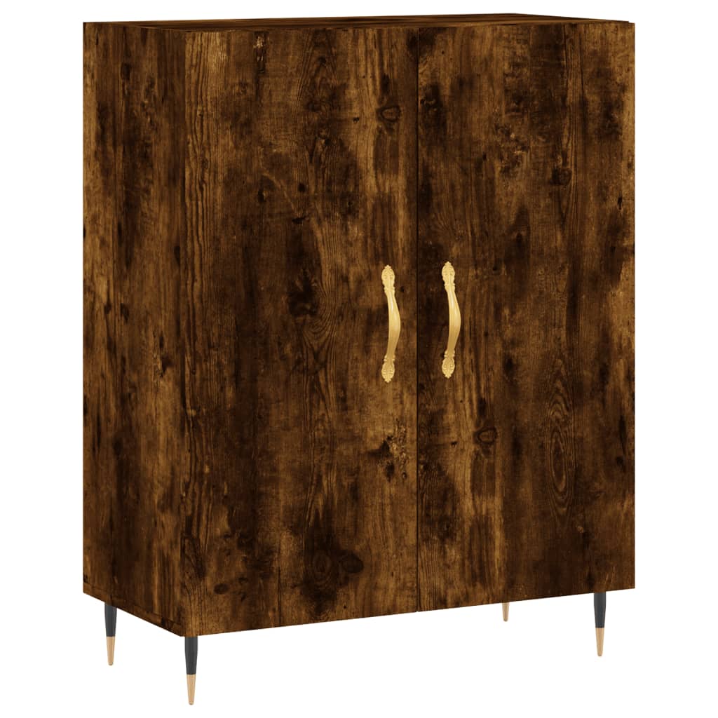 Sideboard Smoked Oak 69.5 X 34 X 90 Cm Engineered Wood