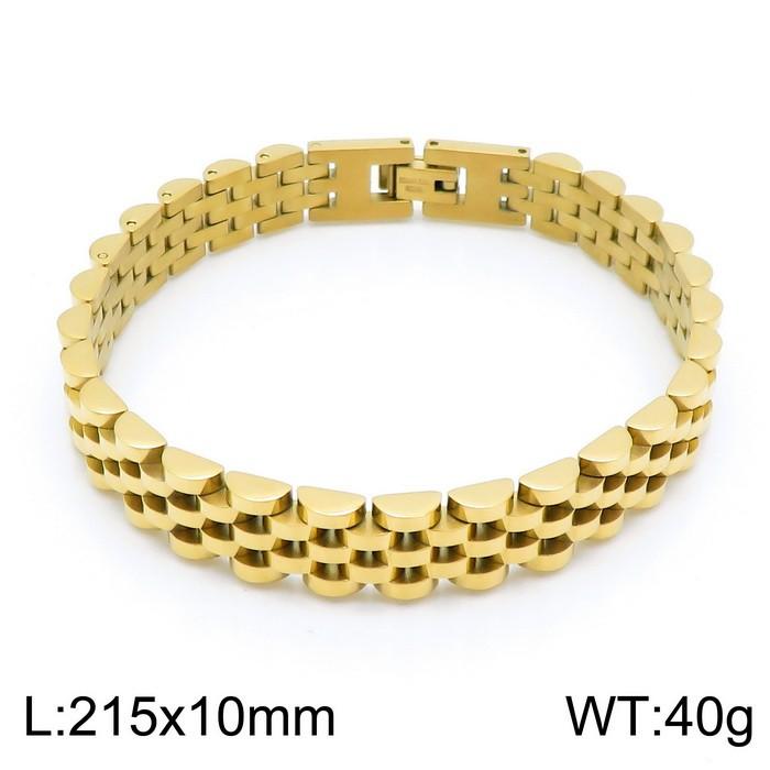 Kalen 9/10/15mm Golden Watch Strap Stainless Steel Bracelet For Men Women High Polished Bangle Party Holiday Jewelry Gifts