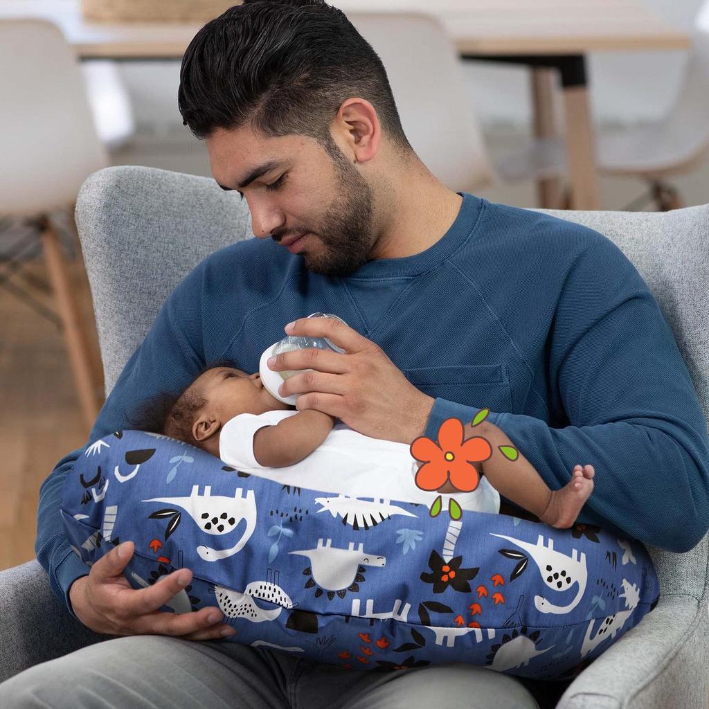 Soft and Breathable U Shaped Nursing Pillow Cover Cartoon Print Pillow Case Breastfeeding Pillow Slipcover Protectors