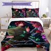 3pcs JoJo's Bizarre Adventure Pattern Bedding Set Duvet Cover Set Includes Duvet Cover &pillowcases, Perfect All Season Bedroom Decoration & Gift