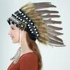 Comfortable Soft Native American Style Indian Feather Headband Headdress Halloween Accessories Customizable Color Size