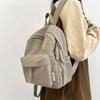 Corduroy Backpack for Women Large Capacity School Backpack Casual College Bookbag Lightweight Travel Daypack with Multi Pockets