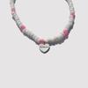 BONBEAU Soul Heart Charm Glass Beads Bracelet Colored Heart Charm Point Glass Bead Bracelet