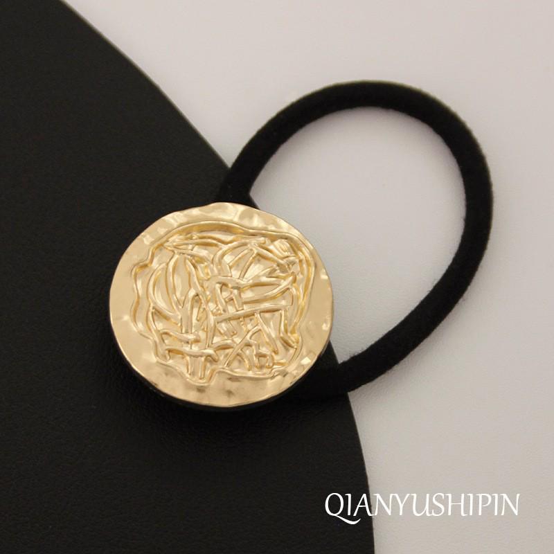 Minimalist Metal Hair Ring - New Korean Style High-End Ponytail Tie Rubber Band.