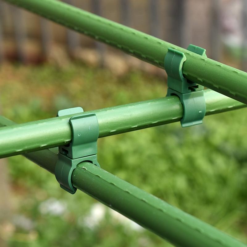 5~20Pcs Plastic Support Fastener Greenhouse Bracket Fixed Clip Plant Rattan Stent Rod Connector 360 Adjustable Garden Supplies