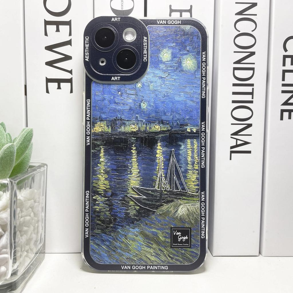 Van Gogh Art Aesthetic Phone Case For iPhone 16 15 14 13 12 11 Pro Max Mini X XS SE 7 8 Plus 16E Shockproof Soft Cover Fundas
