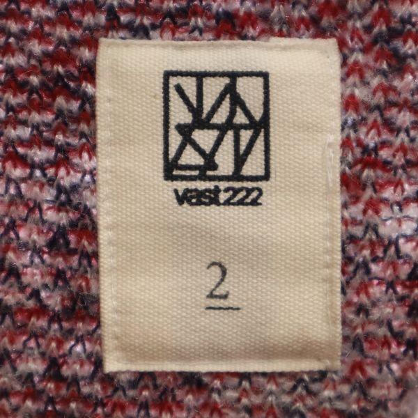 Unused VAST222 17AW Made In Japan Wool Blend Grid Pattern Long Sleeve Shaggy Knit Men's Used