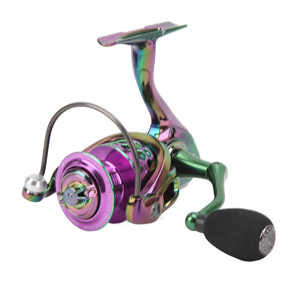 Lure Spinning Reel Metal Spinning Fishing Wheel Gapless 5.0:1 Speed Ratio Fishing Reel for Freshwater Saltwater SK2000