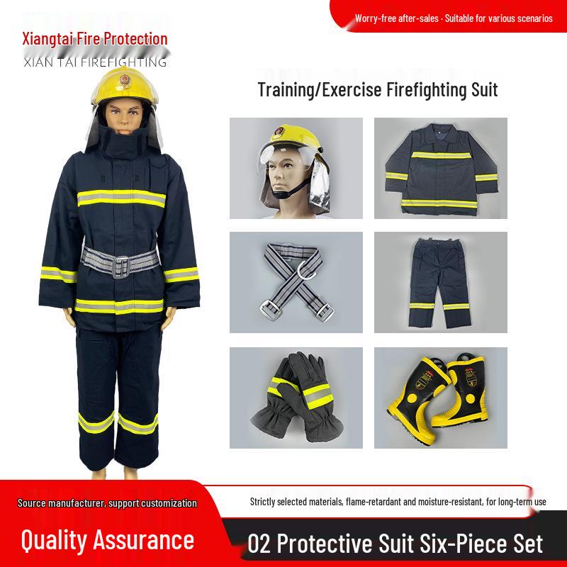 Комплект тренировочного костюма пожарного и теплоизоляционного костюма XL Navy Blue; Protective Belt