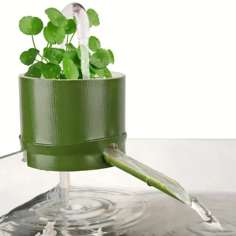 Durable Plastic Aquarium Filter Box Round Bamboo Fish Tank Air Pump Internal Filter 3 In 1 Fish Tank Filter