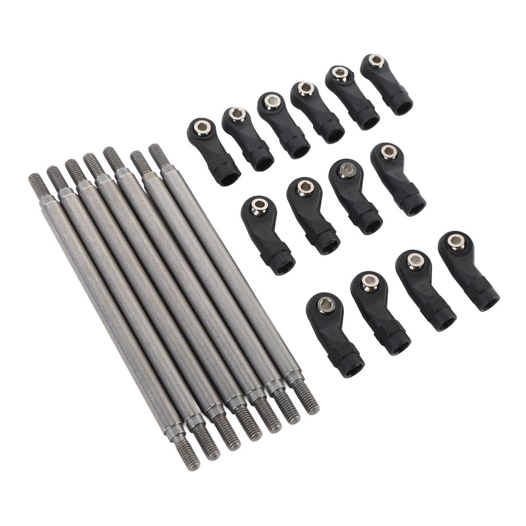 Full Car Tie Rod Kit 6mm Diameter Stainless Steel Easy Installation RC Connecting Rod Kit for Redcat