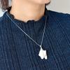 Large Pearl Pendant Natural White Freshwater Pearl Irregular Shape Handmade Silver Pendant Necklace Women's Silver Necklace