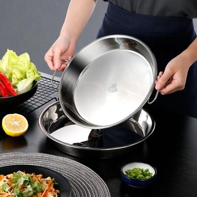 Steaming Dish Dual Handle Stainless Steel Bake