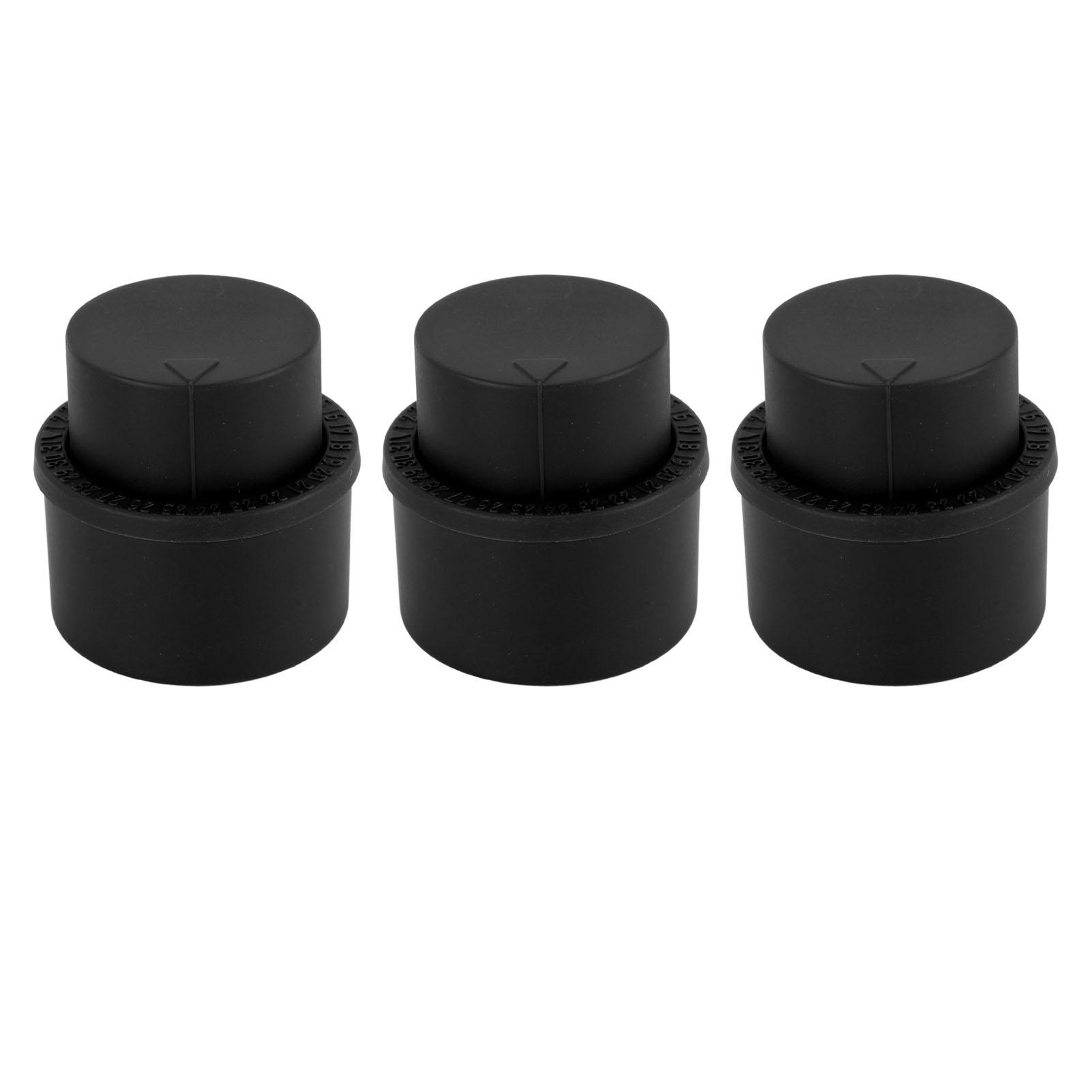 

3pcs Soda Bottle Stopper Professional Press Type Sealing Reusable Beverage Bottle Covers for Soda Beverage Bottles Black