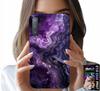 Etui Do Samsung A7 2018 - Fioletowy Marmurek Modne Kobiece + Szkło