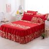 Ruffle Skirt Bedspread Home Textile Printed Bed Skirt Bedroom Coverlets Bedspreads Sheets Dust Cover Bedding 3PCS/Set