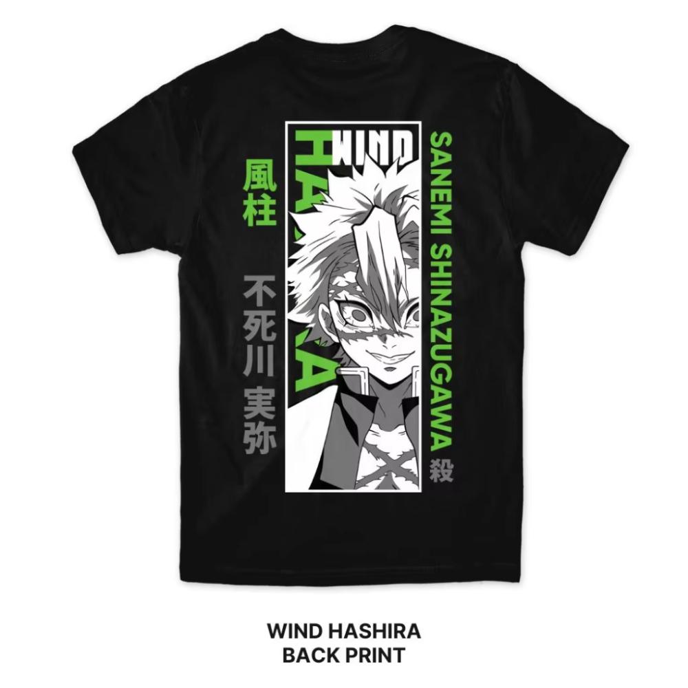Demon Slayer Hashira Series T-Shirt Manga Anime Black Front Print Crafter Tshirts Men Short-sleeved Women Anime Graphic Kids Tee