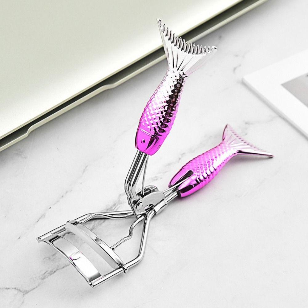 Ergonomic Handle Lashes Curling Clip Stainless Steel False Lash Clamps  Cosmetic Accessories