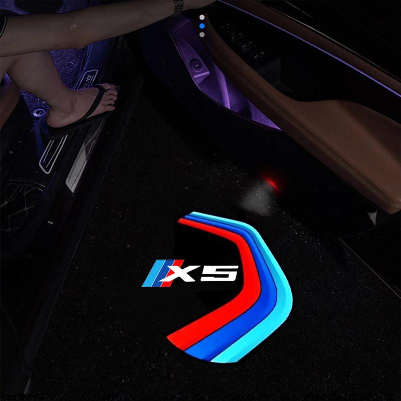 

2 шт./компл. светодиодная лампа для двери автомобиля с 3D лазерным логотипом, лампа для проектора, приветственный свет, аксессуары для призраков для X5 E70 2007-2021 X1 X2 X3 X4 X6