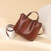 Genuine Leather Women's Bag Luxury Designer Shoulder Bag Fashion Cowhide Handbags  Women Crossbody Bucket Bags