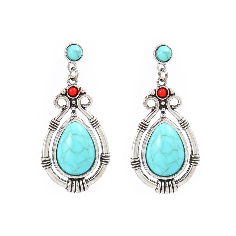 New Fashion Retro Palace Earrings Women's Accessories Water Drop Earrings Jewelry