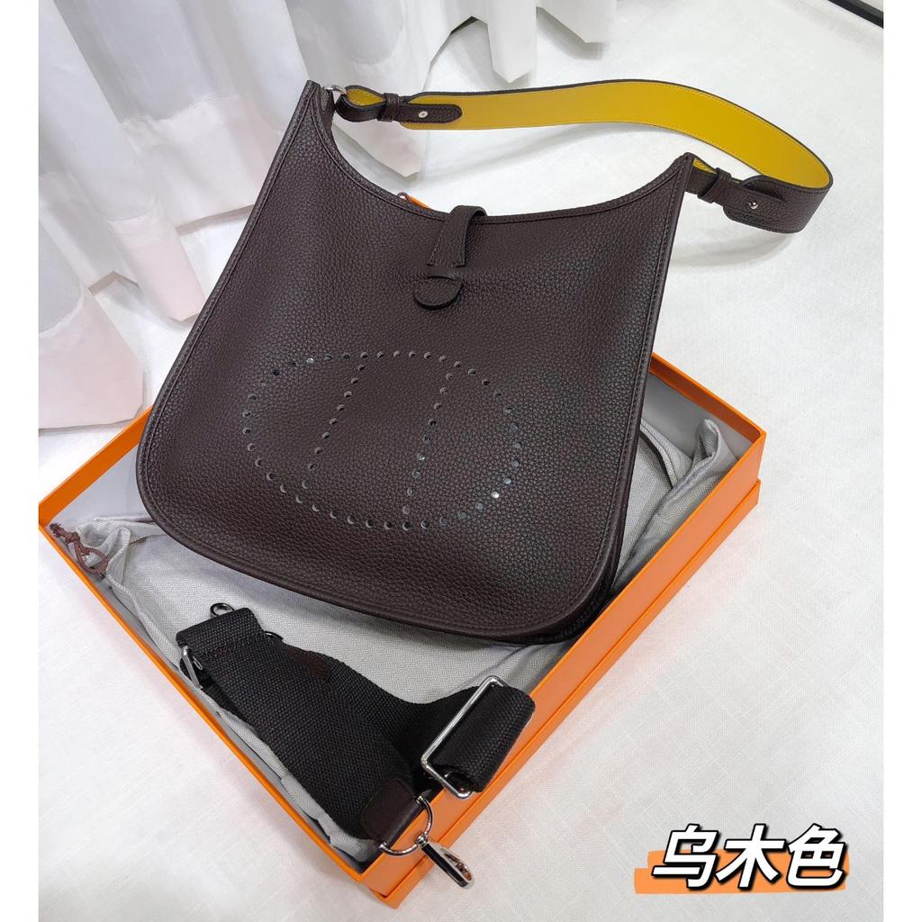 Spot Wholesale Top Layer Cowhide Evelyn Bag Genuine Leather Mini Bucket Bag TC Leather Mini Shoulder Crossbody Bag Tide