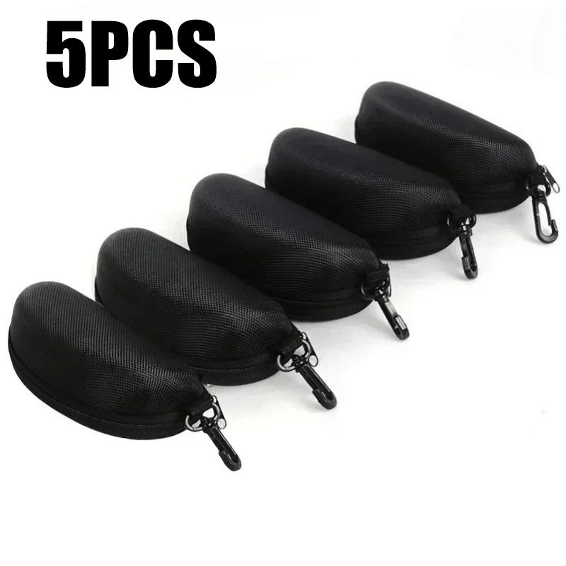 1-11PC Portable Zipper Sunglasses Protector Box Sports Anti Glasses Box Oxford Travel Pack Glasses Case With Hook Storage Boxes