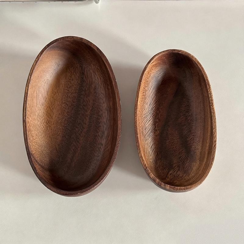 Natural Wooden Valet Dish Handmade Home Accessory Key Jewelry Organizers Perfect For Nightstand Or Dresser Top