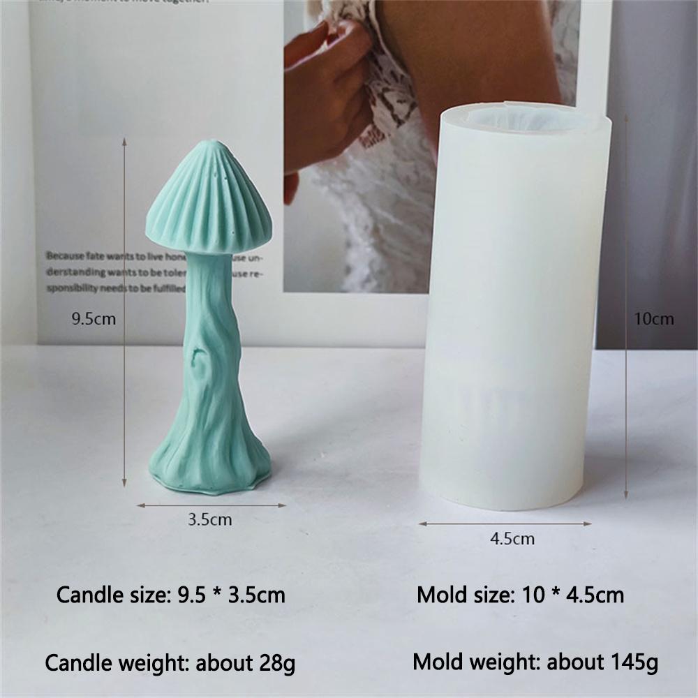 Cute Mushroom Silicone Candle Mold Plant Shape Handmade DIY Aromatherapy Resin Plaster Art Ornaments Baking Mold Home Decor