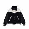 American Pu Leather Spliced Jacket Men's and Women's Spring and Autumn Trendy Brand Retro Top Loose Casual Jacket Jacket