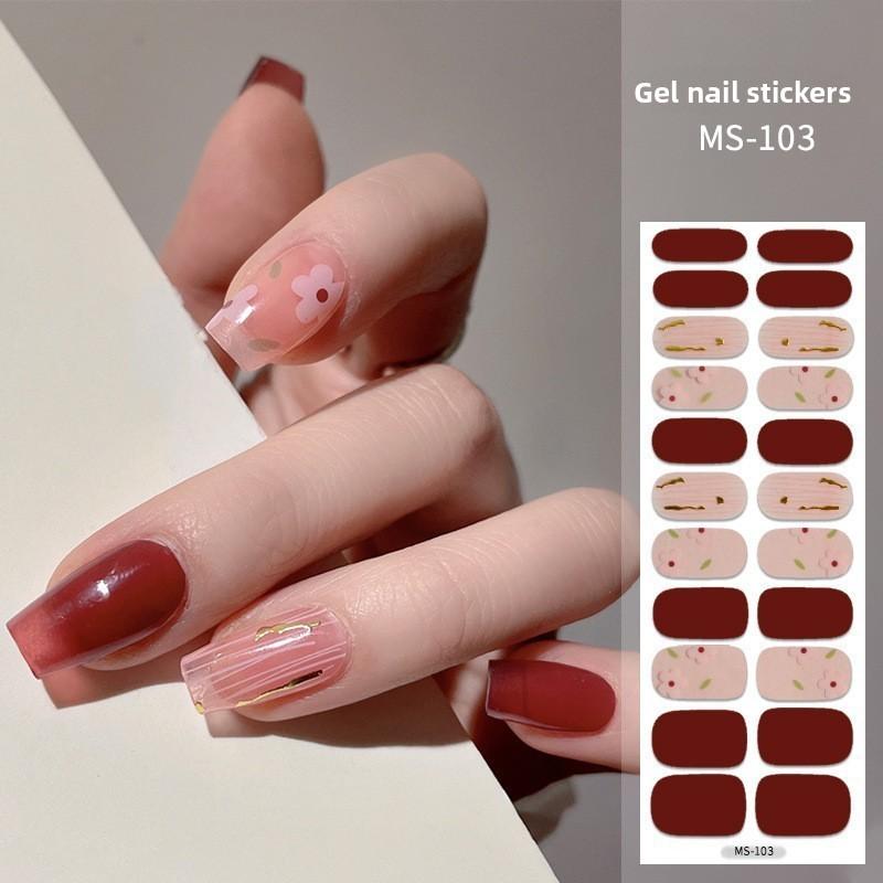 Nail Polish Stickers Without Baking, Nail Polish Glue, Nail Stickers for Manicure