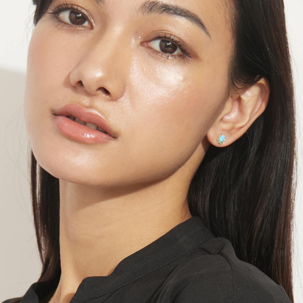 Lala Christie Türkis 18K Damenohrringe, 0,5 Karat, Gold, le56-0027-yg