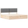 Bed Frame with Upholstered Headboard Light Grey 200 x 200 cm