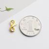 Gold-Plated S925 Sterling Silver S-Hook Figure 8 Spring Clasp for DIY Bracelet/Necklace, Double Ring End Clasp Connector.